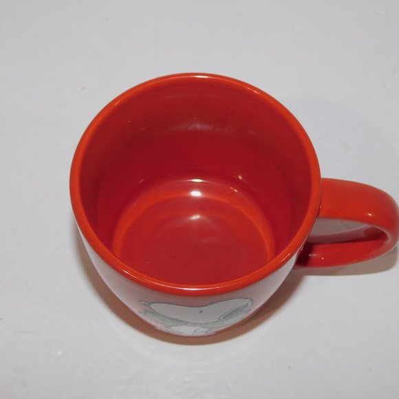 Christmas SNOOPY wearing Green Bow Red Coffee Mug Modern Gourmet Foods 10 oz - Picture 4 of 5